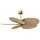48" Alessandra Tropical Brass and Light Maple Ceiling Fan