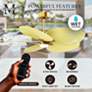 48" Alessandra Tropical Brass Ceiling Fan with Yellow Blades