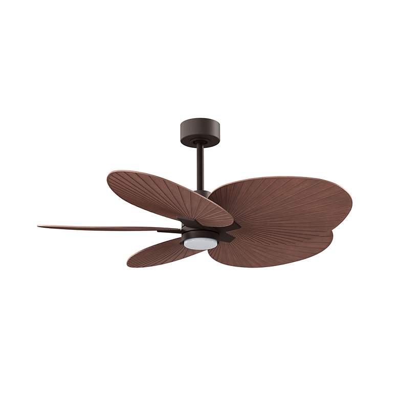 Image 2 48" Alessandra Tropical Bronze and Walnut LED Ceiling Fan more views