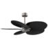 48" Alessandra Tropical Brushed Nickel and Black Ceiling Fan