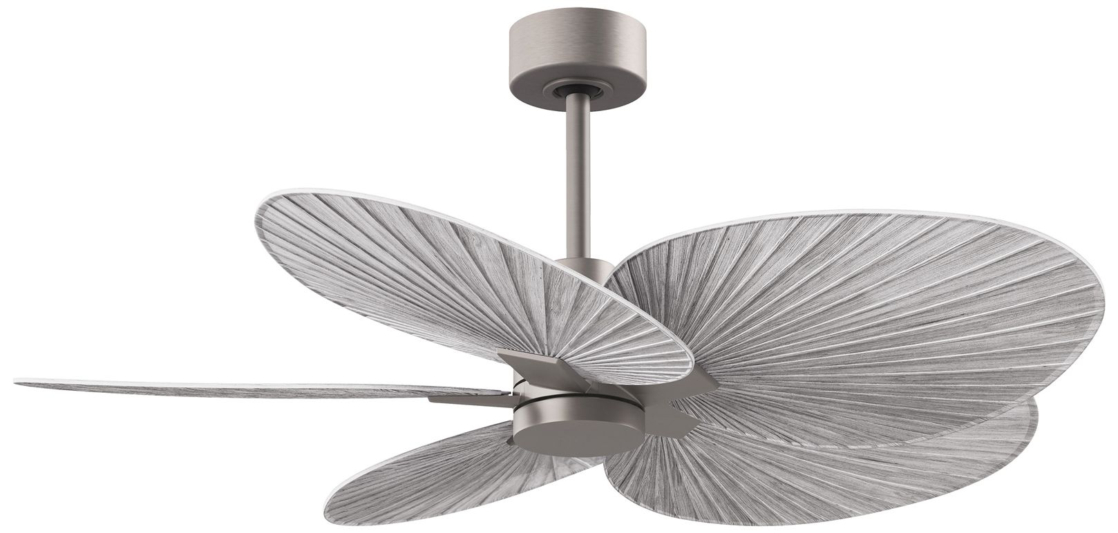 48" Alessandra Tropical Nickel Ceiling Fan with Barn Blades