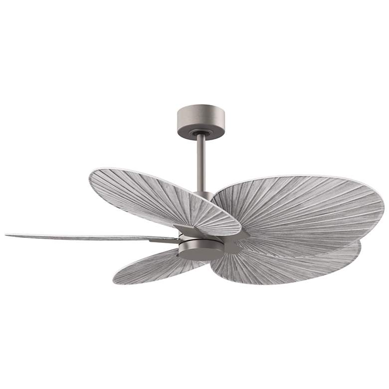 Image 2 48" Alessandra Tropical Nickel Ceiling Fan with Barn Blades