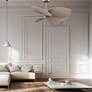 2_48" Alessandra Tropical Nickel Ceiling Fan with Gray Blades more views