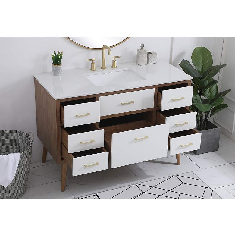 Image 4 48 Inch Bathroom Vanity In White more views