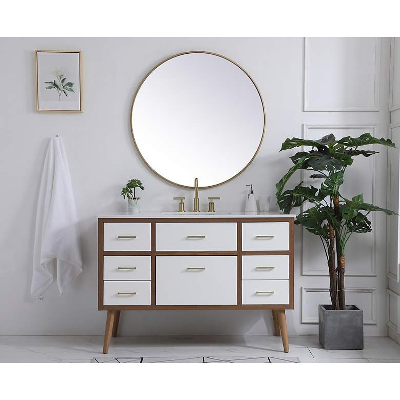 Image 5 48 Inch Bathroom Vanity In White more views