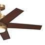 7_48" Brahm Natural Brass LED Ceiling Fan with Walnut Blades more views