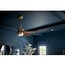 48" Brahm Natural Brass LED Ceiling Fan with Walnut Blades in scene