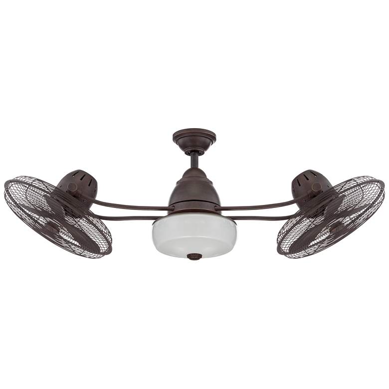 Image 2 48" Craftmade Bellows II Bronze Damp Rated Rotational Fan with Remote