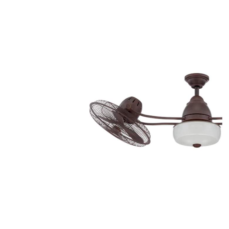 Image 5 48" Craftmade Bellows II Bronze Damp Rated Rotational Fan with Remote more views
