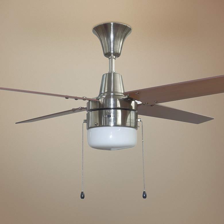 Image 1 48 inch Craftmade Connery Brushed Nickel LED Indoor Pull Chain Ceiling Fan