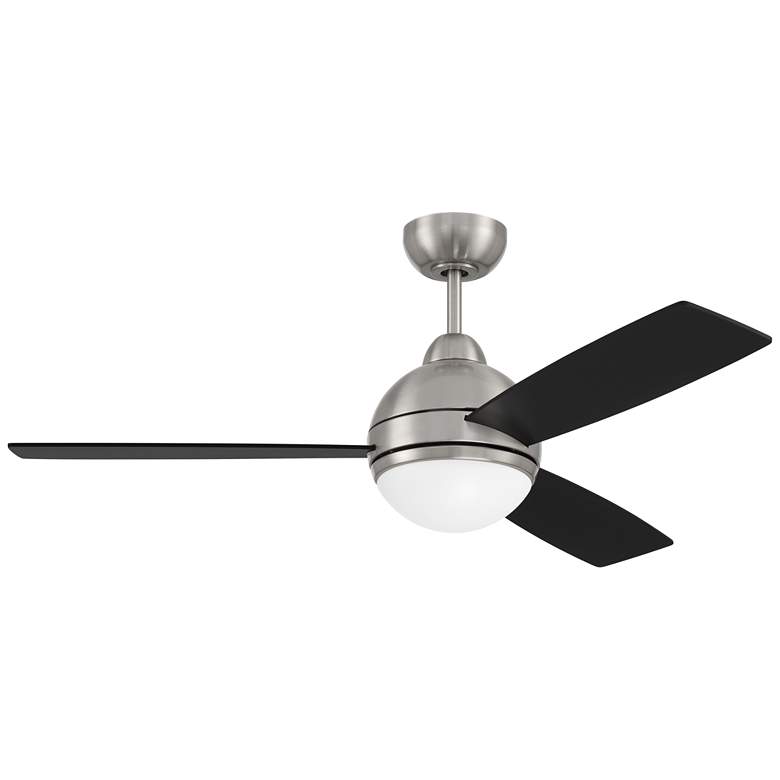Image 1 48" Craftmade Keen Silver and Black 3-Blade LED Fan with Wall Control