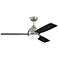 48" Craftmade Keen Silver and Black 3-Blade LED Fan with Wall Control