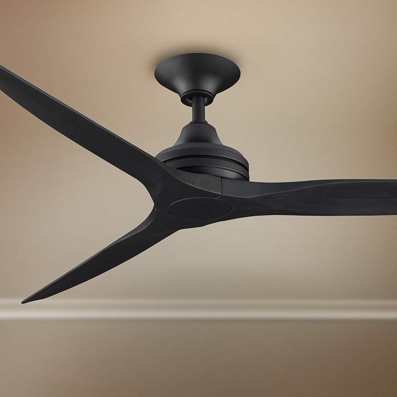Image 1 48" Fanimation Spitfire Black Damp Ceiling Fan