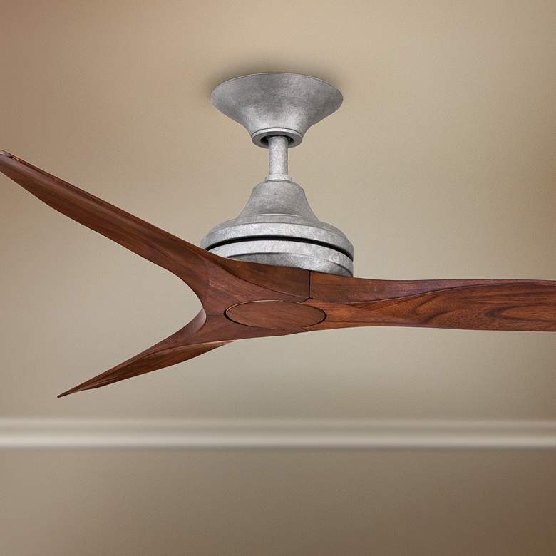 Image 1 48 inch Fanimation Spitfire Galvanized Finish Damp Ceiling Fan with Remote