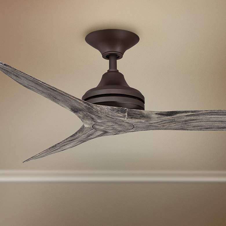 Image 1 48" Fanimation Spitfire Matte Greige Damp Ceiling Fan with Remote