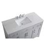 Thumbnail4 of 48-Inch Grey Single Sink Bathroom Vanity With White Calacatta Quartz Top more views