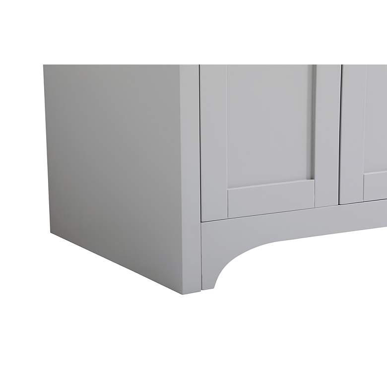 Image 6 48-Inch Grey Single Sink Bathroom Vanity With White Calacatta Quartz Top more views