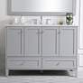 1_48-Inch Grey Single Sink Bathroom Vanity With White Calacatta Quartz Top