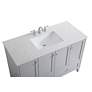 5_48-Inch Grey Single Sink Bathroom Vanity With White Calacatta Quartz Top more views