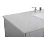 6_48-Inch Grey Single Sink Bathroom Vanity With White Calacatta Quartz Top more views