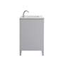 48-Inch Grey Single Sink Bathroom Vanity With White Calacatta Quartz Top
