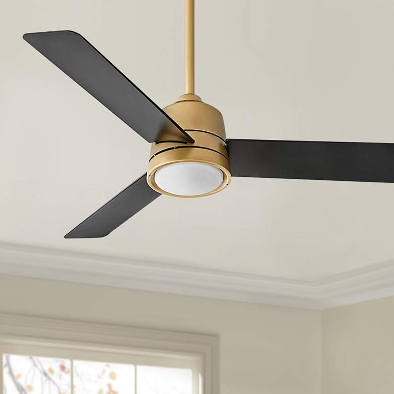 Image 1 48" Hinkley Chet Heritage Brass LED Remote Ceiling Fan