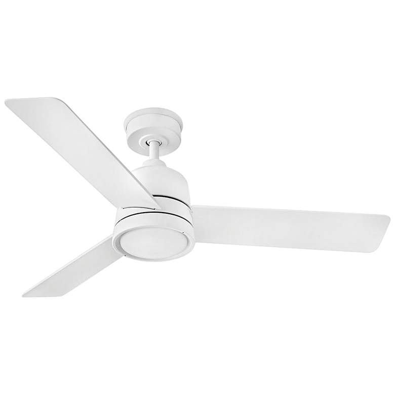 Image 1 48 inch Hinkley Chet LED Wet Rated Matte White Ceiling Fan with Remote