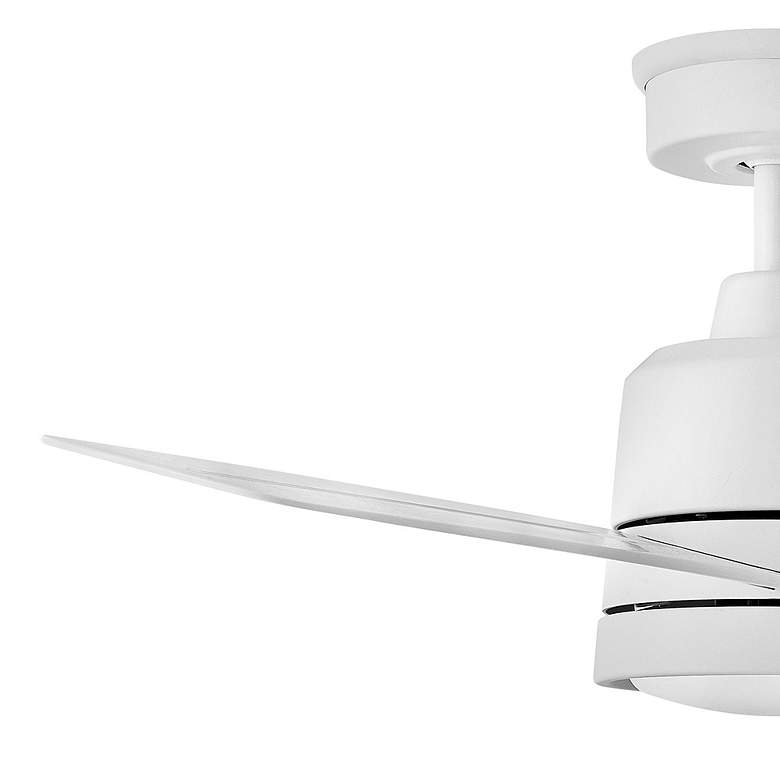 Image 3 48" Hinkley Chet LED Wet Rated Matte White Ceiling Fan with Remote more views