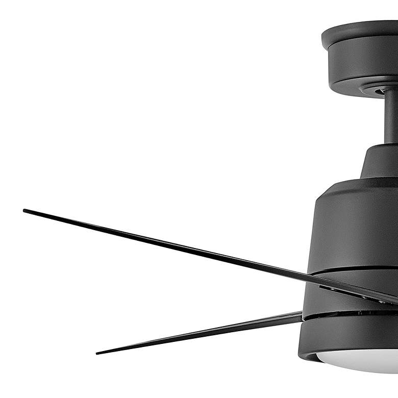Image 4 48 inch Hinkley Chet Matte Black Wet Rated LED Ceiling Fan with Remote more views