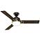48" Hunter Leoni Brass Accented Noble Bronze LED Ceiling Fan