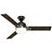 48" Hunter Leoni Brushed Nickel Bronze LED Ceiling Fan with Remote