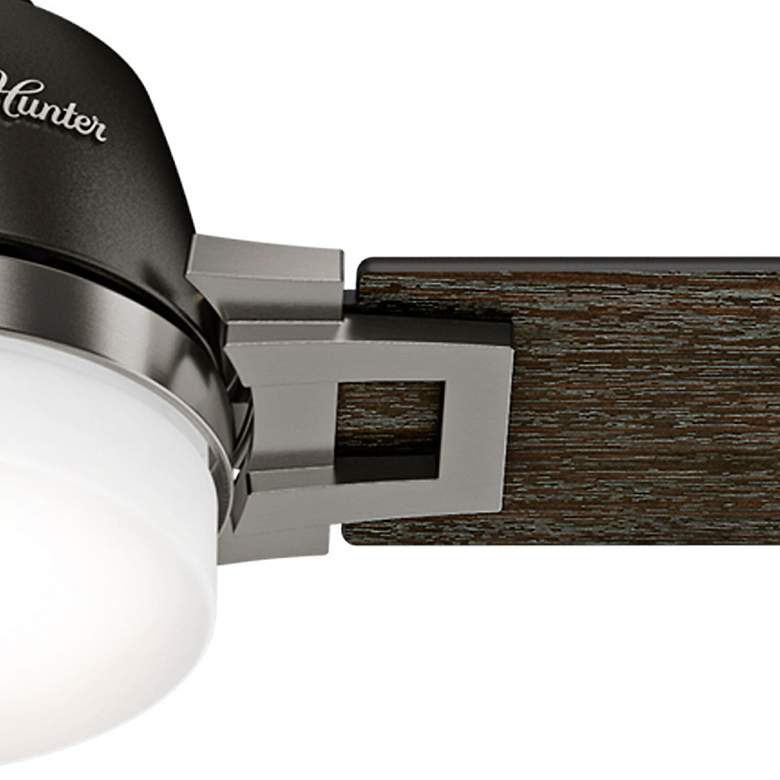 Image 5 48" Hunter Leoni Brushed Nickel Bronze LED Ceiling Fan with Remote more views