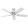 48" Hunter Sea Wind White Damp Rated Ceiling Fan