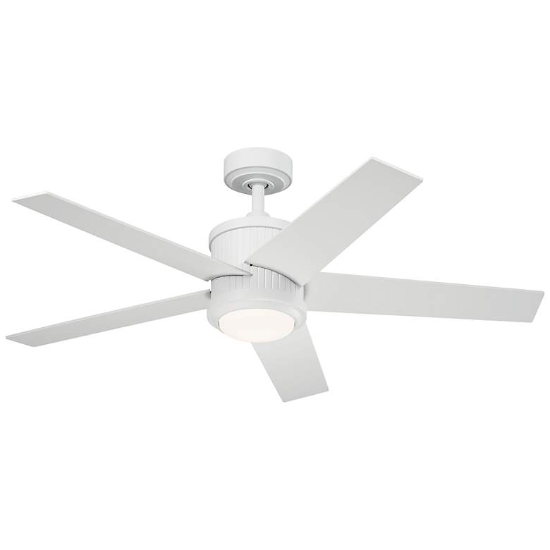 Image 3 48" Kichler Brahm Matte White LED Indoor Ceiling Fan with Remote