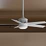 48" Kichler Brahm Matte White LED Indoor Ceiling Fan with Remote in scene