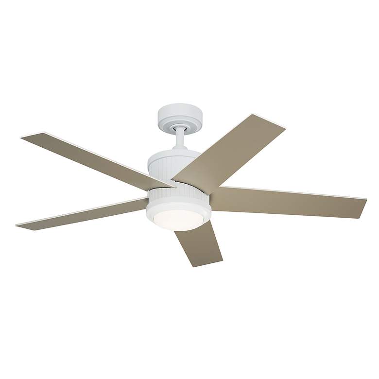 Image 4 48" Kichler Brahm Matte White LED Indoor Ceiling Fan with Remote more views