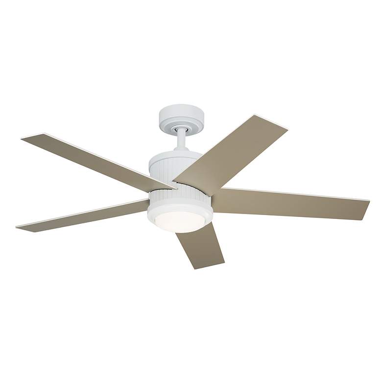 Image 4 48 inch Kichler Brahm Matte White LED Indoor Ceiling Fan with Remote more views