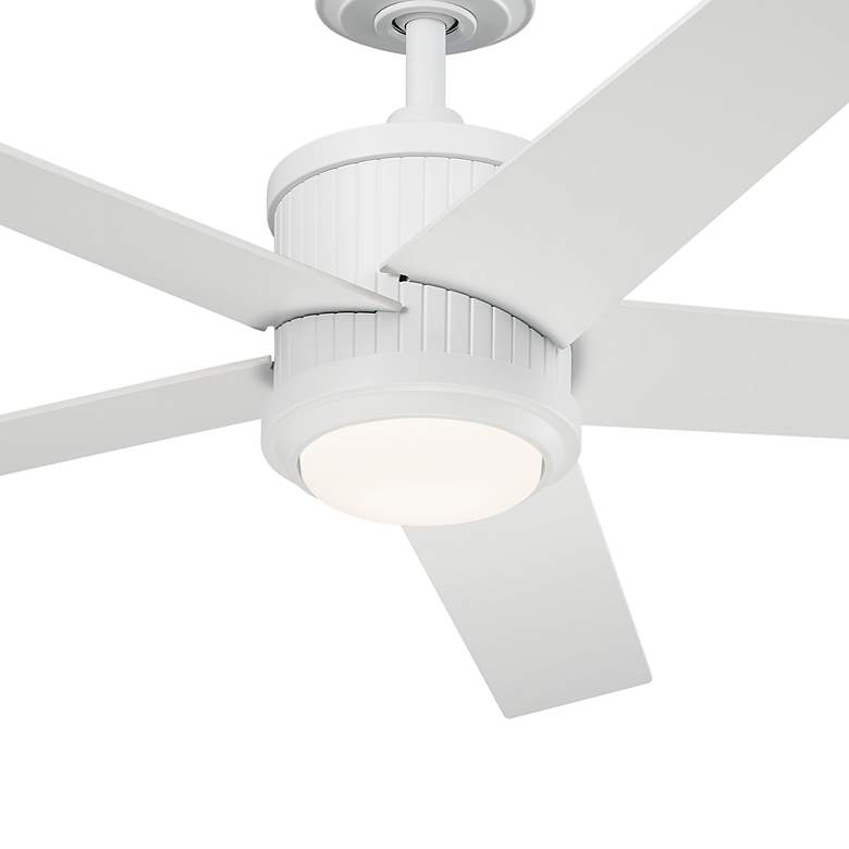 Image 5 48" Kichler Brahm Matte White LED Indoor Ceiling Fan with Remote more views