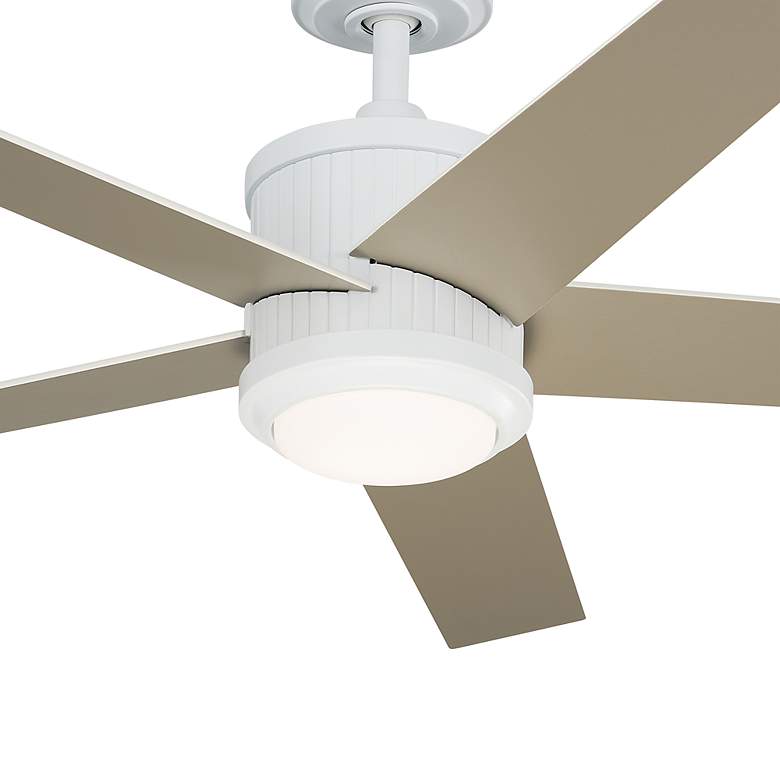Image 6 48 inch Kichler Brahm Matte White LED Indoor Ceiling Fan with Remote more views
