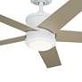 48" Kichler Brahm Matte White LED Indoor Ceiling Fan with Remote in scene