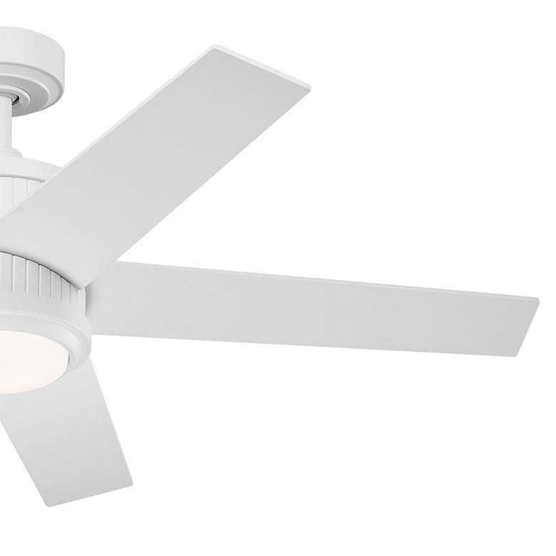 Image 7 48" Kichler Brahm Matte White LED Indoor Ceiling Fan with Remote more views