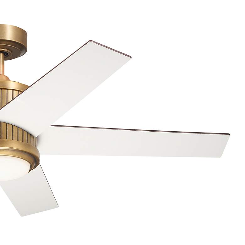 Image 7 48" Kichler Brahm Natural Brass LED Indoor Ceiling Fan with Remote more views