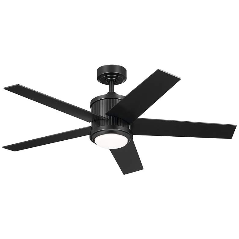 Image 3 48" Kichler Brahm Satin Black LED Indoor Ceiling Fan with Remote