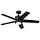 48" Kichler Brahm Satin Black LED Indoor Ceiling Fan with Remote