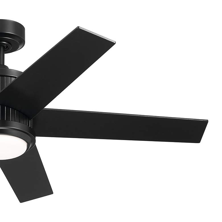 Image 7 48 inch Kichler Brahm Satin Black LED Indoor Ceiling Fan with Remote more views