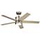 48" Kichler Brahm Stainless Steel LED Indoor Ceiling Fan with Remote