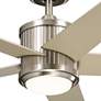 48" Kichler Brahm Stainless Steel LED Indoor Ceiling Fan with Remote in scene