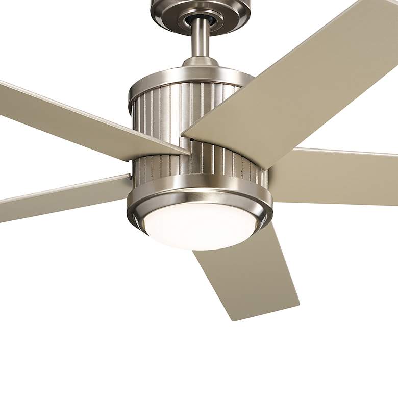 Image 4 48 inch Kichler Brahm Stainless Steel LED Indoor Ceiling Fan with Remote more views