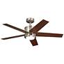 48" Kichler Brahm Stainless Steel LED Indoor Ceiling Fan with Remote
