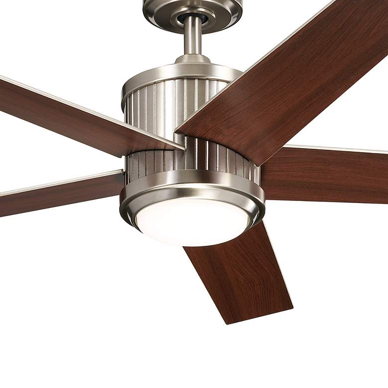 Image 6 48" Kichler Brahm Stainless Steel LED Indoor Ceiling Fan with Remote more views